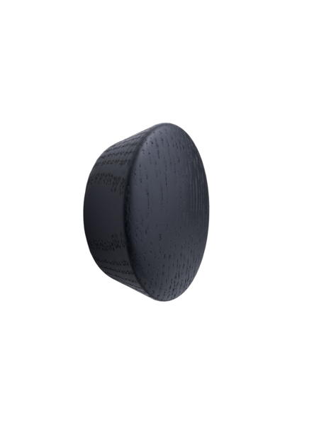 Furnipart Houten meubelknop BERET Ø 45mm zwart