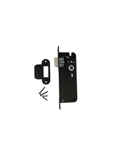 In-Door Zwart smalslot - afgeronde voorplaat 20x174mm - doornmaat 35mm