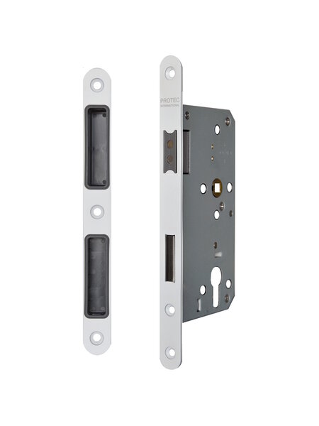 DKS Wit magneetslot PZ- 235x20mm - Asmaat 72mm - Doorn 55mm - met sluitplaat