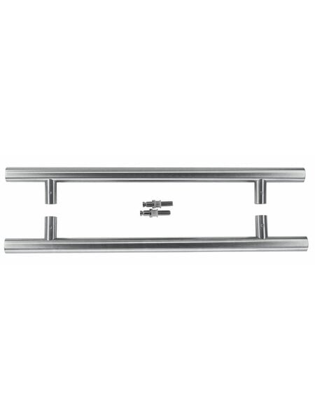 HDD RVS deurgrepen T 30/350/500 inox plus paar voor glas