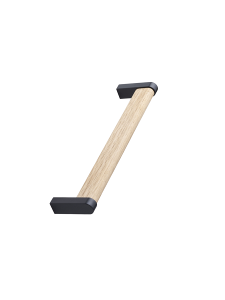 Furnipart Meubelgreep CROSSING 160 mm  hout-zamak/zwart - bruin
