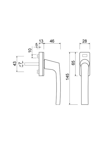 Dulimex Draai kiep raamgreep type 810 F1
