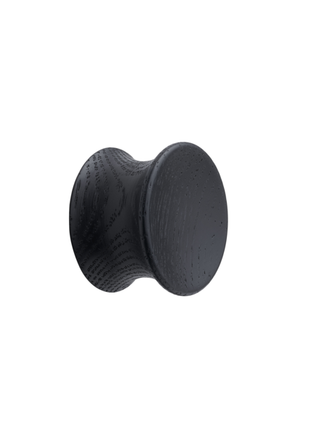 Furnipart Houten meubelknop PULLEY Ø 45mm Zwart
