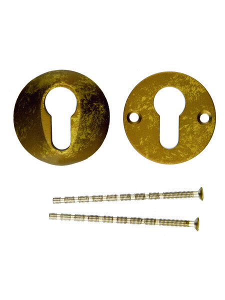 HDD Veiligheidscilinderplaatjes 10 mm - Old Yellow- Rond PZ