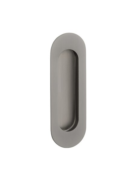 STERK Antraciet schuifdeurkom 1717 - ovaal 120 x 40 mm - Basaltgrijs PVD