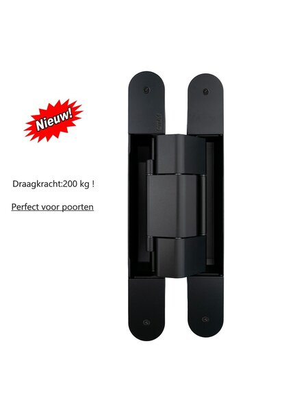 Otlav Onzichtbaar 3D scharnier Otlav IN343250 - 250x34mm - mat zwart - 200kg
