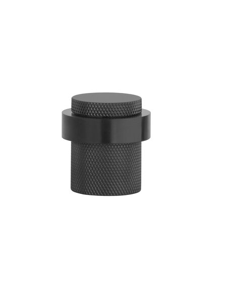 STERK Deurstopper 1721 - vloer Ø 38x40 mm mat zwart - Kruislings geslepen