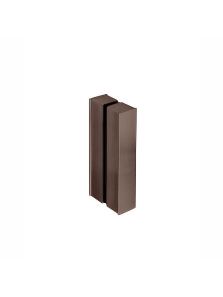 JNF Architectural Hardware Paar JNF deurgrepen voor glazen deuren - rechte hoeken - Brons PVD