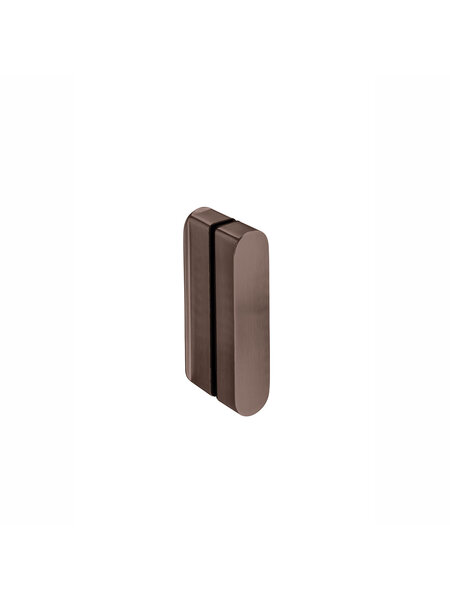 JNF Architectural Hardware Paar JNF deurgrepen voor glazen deuren - Afgeronde hoeken - Brons PVD