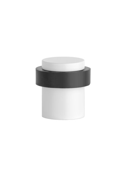 STERK Witte deurstopper 1718 - vloer Ø 38x40mm