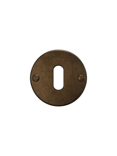 CRAFINO CRAFINO sleutelplaatjes rond MOON & TERRA - Craft Cognac - Ø50 mm - Per paar