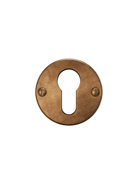 CRAFINO CRAFINO cilinderplaatjes rond MOON & TERRA - Craft Cognac - Ø50 mm - Per paar
