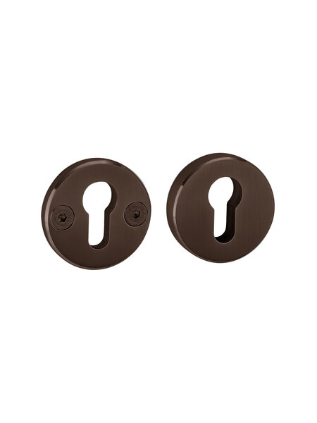JNF Architectural Hardware Paar JNF veiligheidsrozetten voor cilinder – PVD Titanium Chocolade