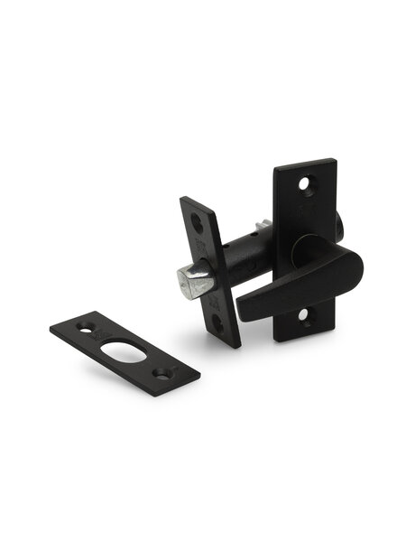 Dulimex Zwarte insteekgrendel met sluitplaat lengte 70 mm