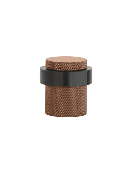 STERK Deurstopper 1721 - vloer Ø 38x40 mm- koper PVD - Kruislings geslepen