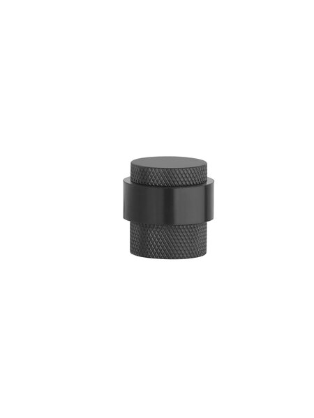 STERK Deurstopper 1722 - vloer Ø 30x30 mm mat zwart - Kruislings geslepen