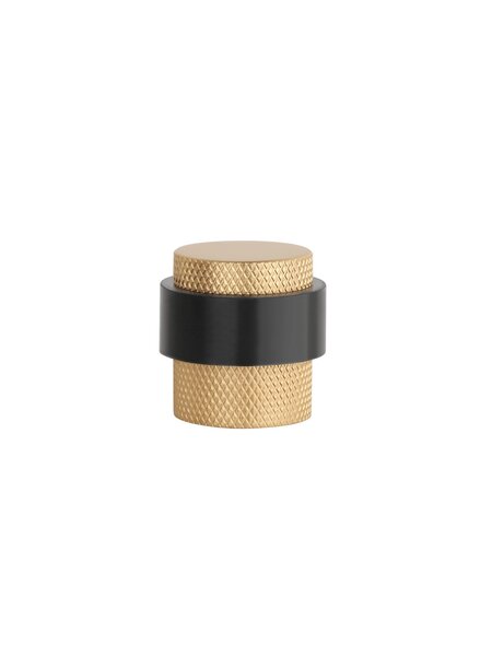 STERK Deurstopper 1722 - vloer Ø 30x30 mm mat goud - Kruislings geslepen