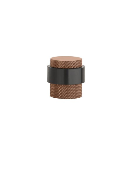 STERK Deurstopper 1722 - vloer Ø 30x30 mm- koper PVD - Kruislings geslepen