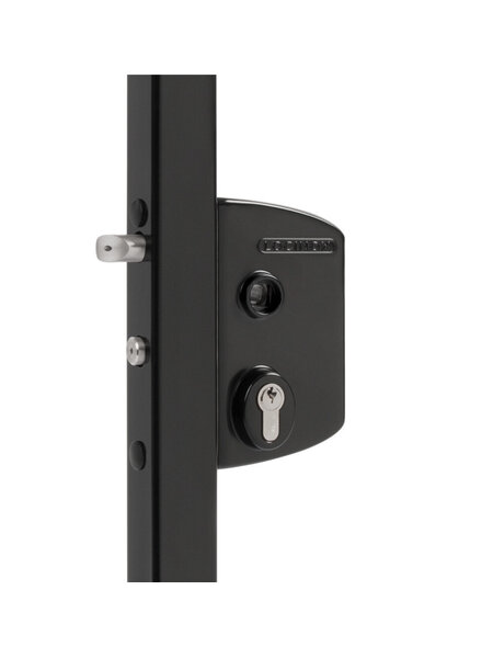 LOCINOX Opbouw tuinpoortslot LAKQ40-9005 zonder klink - zwart