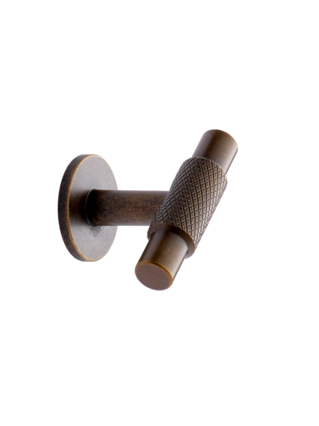 Furnipart Meubelknop MANOR-T kruislings geslepen 54 mm antiek messing