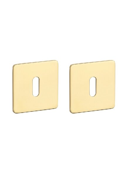 STERK Gouden sleutelplaatjes KVADRAT 1710 - Ultra dun 3mm - Goud PVD