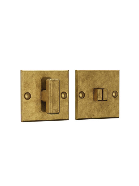 CRAFINO CRAFINO WC-garnituur vierkant ROCK - Craft Gold - 50 x 50 mm - Per set