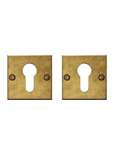 CRAFINO CRAFINO cilinderplaatjes vierkant ROCK - Craft Gold - 50 x 50 mm - Per paar