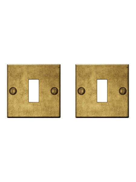 CRAFINO CRAFINO sleutelplaatjes vierkant ROCK - Craft Gold - 50 x 50 mm - Per paar