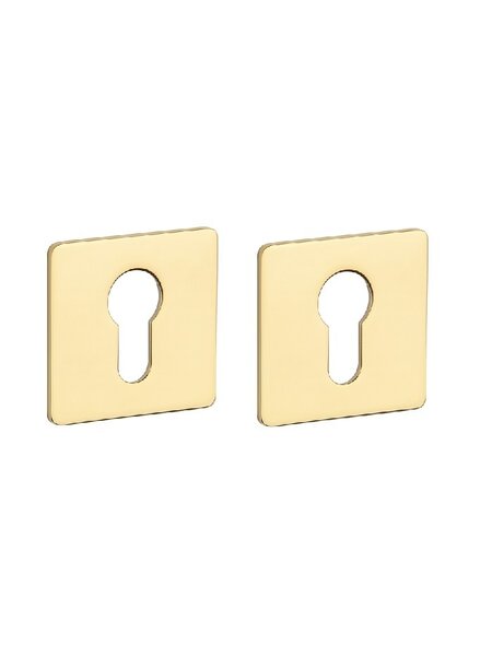 STERK Cilinderplaatjes KVADRAT 1711 - Ultra dun 3mm - Goud PVD
