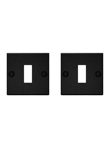 CRAFINO CRAFINO sleutelplaatjes vierkant ROCK - Craft Black - 50 x 50 mm - Per paar