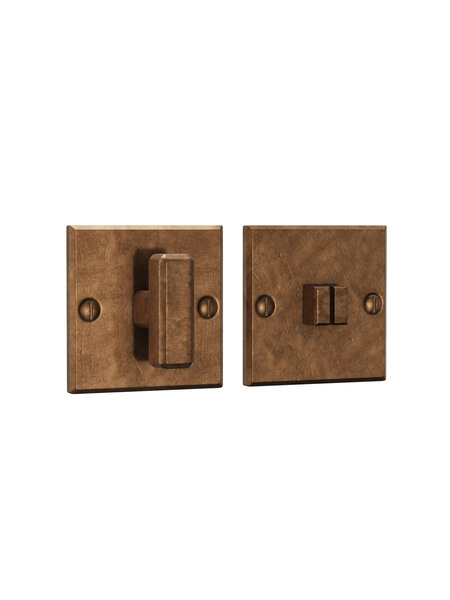 CRAFINO CRAFINO WC-garnituur vierkant ROCK - Craft Cognac - 50 x 50 mm - Per set