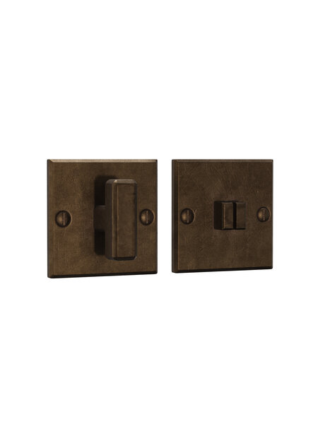 CRAFINO CRAFINO WC-garnituur vierkant ROCK - Craft Bronze - 50 x 50 mm - Per set