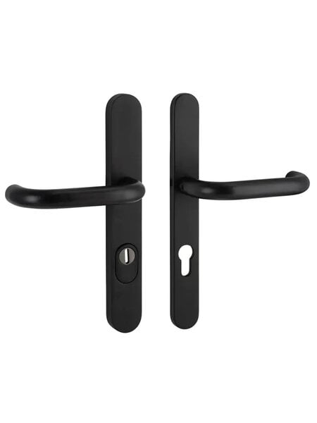 Artitec Veiligheidsdeurbeslag met U-deurklinken op smal schild SKG***  2 x U-deurklink - Zwart - PC 72 of 92 mm