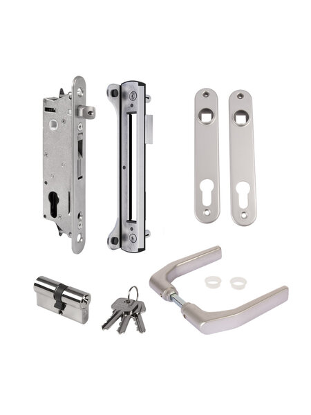 LOCINOX Compleet pakket  FIFTYSET-50U-JA voor metalen/aluminium/PVC  tuinpoorten