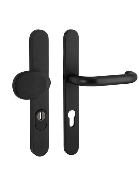 Artitec Veiligheidsdeurbeslag op smal schild SKG*** knop/deurklink U - Zwart - PC 72 of 92 mm