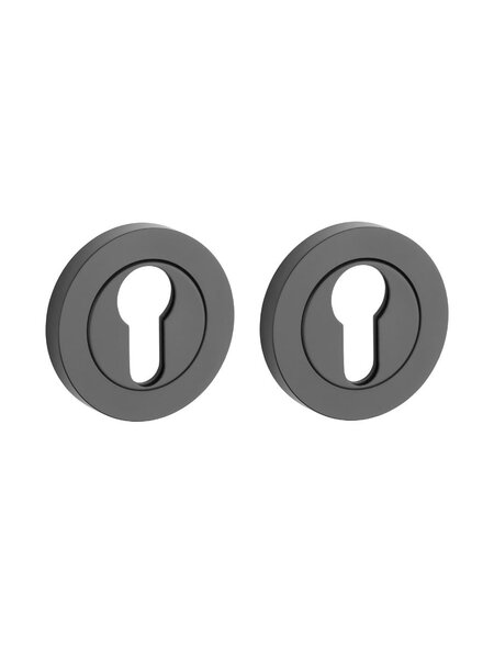 STERK Paar zwarte cilinderplaatjes 1711 OVAL PRO 8MM