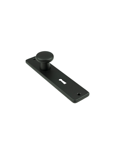 Dulimex Kort zwart schild met vaste knop 56 mm