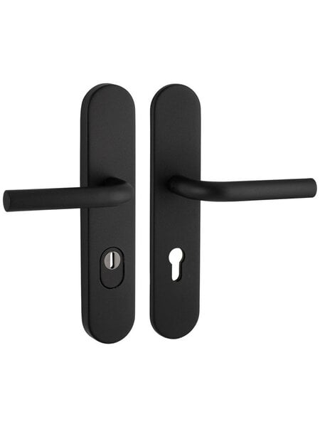 Artitec Veiligheidsdeurbeslag op schild SKG***  2 x deurklink L - Zwart - PC 72 of 92 mm