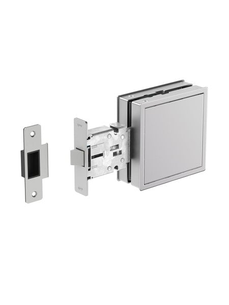 JNF Architectural Hardware JNF FLAT inbouw deurgreep met insteekslot – 120 x 120 mm – Pure Grain