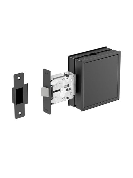 JNF Architectural Hardware JNF FLAT inbouw deurgreep met insteekslot – 120 x 120 mm – Grain Black