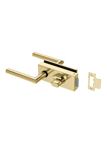 JNF Architectural Hardware JNF ALL IN glazendeurslot met deurklinken + WC – Goud PVD