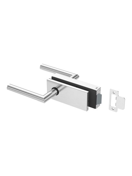 JNF Architectural Hardware JNF ALL IN glazendeurslot met deurklinken - Inox satijn