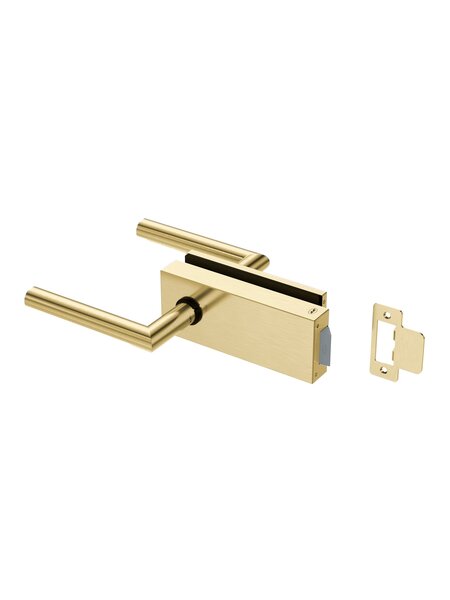 JNF Architectural Hardware JNF ALL IN glazendeurslot met deurklinken - Goud PVD