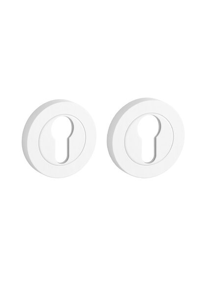 STERK Paar cilinderplaatjes 1711 OVAL PRO 8 MM - mat wit