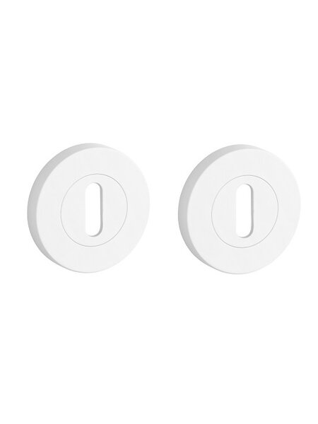 STERK Paar sleutelplaatjes 1710 OVAL PRO 8 MM - mat wit