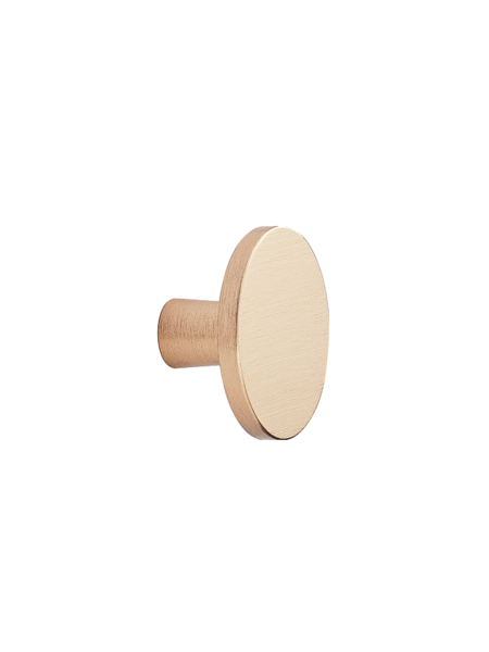 Furnipart Meubelknop PLATO geborsteld messing Rond