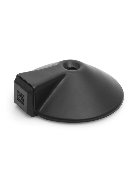 Dulimex Zwarte vloerdeurstop met zijbuffer Ø 85x26 mm