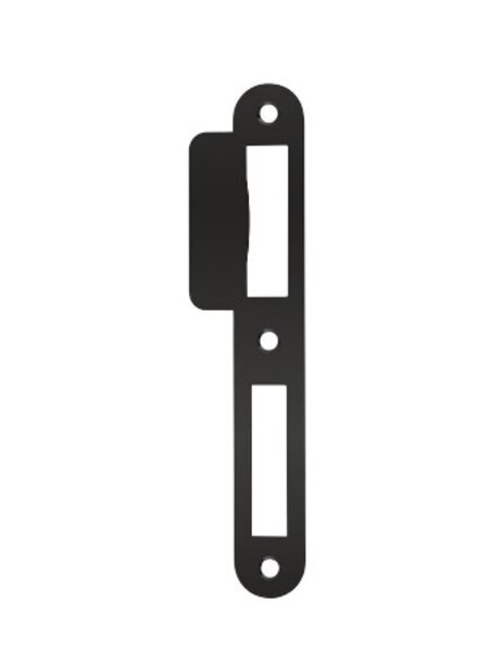 Artitec Artitec afgeronde sluitplaat 170x24 mm - Zwart