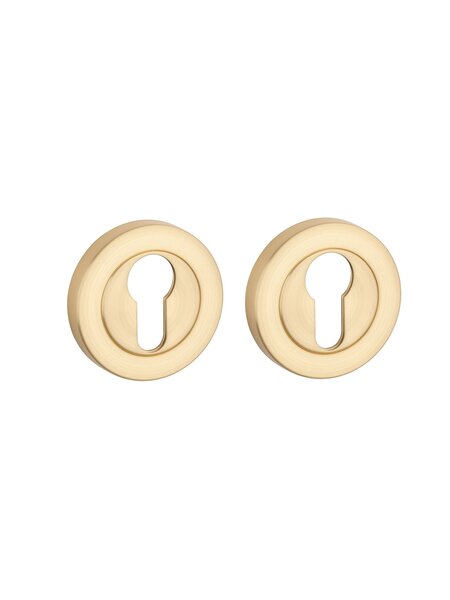 STERK Paar cilinderplaatjes 1711 OVAL PRO 8MM  - mat goud