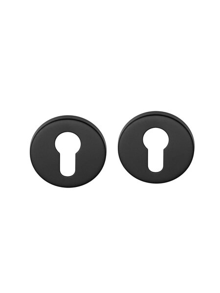 DKS Ronde cilinderplaatjes 50R -mat zwart